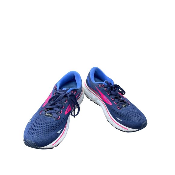 Brooks Ghost 15 Goretex womans blue pink running sneakers size 6.5M SKU 8747 - Picture 1 of 11